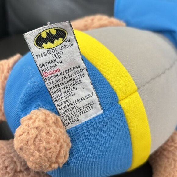 Gund DC Comics Batman Bear Blue/Yellow 14" - Picture 8 of 9